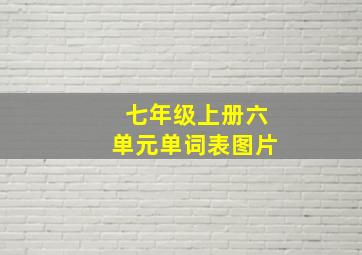 七年级上册六单元单词表图片