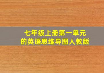 七年级上册第一单元的英语思维导图人教版