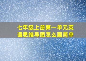 七年级上册第一单元英语思维导图怎么画简单