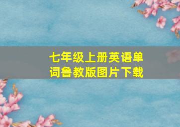 七年级上册英语单词鲁教版图片下载