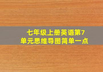 七年级上册英语第7单元思维导图简单一点