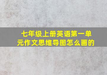 七年级上册英语第一单元作文思维导图怎么画的