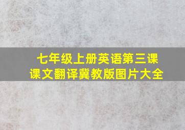 七年级上册英语第三课课文翻译冀教版图片大全