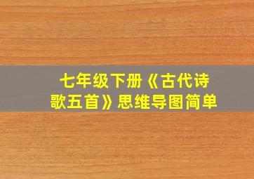 七年级下册《古代诗歌五首》思维导图简单