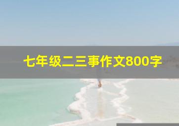 七年级二三事作文800字