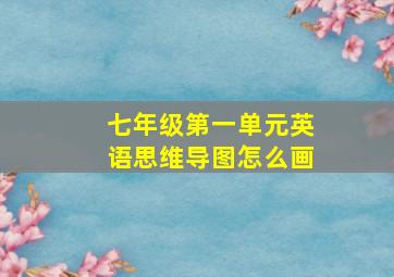 七年级第一单元英语思维导图怎么画