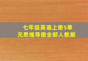 七年级英语上册5单元思维导图全部人教版