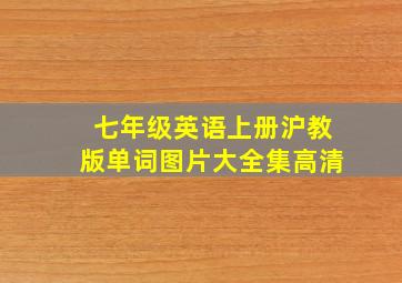 七年级英语上册沪教版单词图片大全集高清