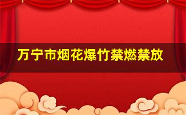 万宁市烟花爆竹禁燃禁放