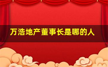 万浩地产董事长是哪的人