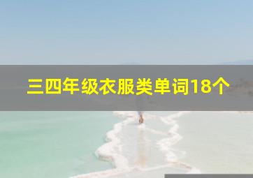 三四年级衣服类单词18个