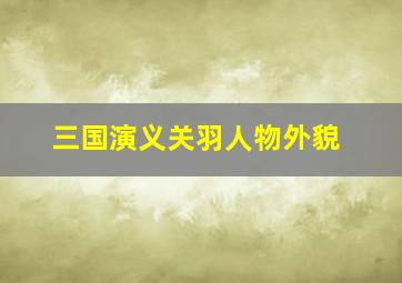 三国演义关羽人物外貌