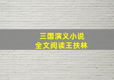 三国演义小说全文阅读王扶林