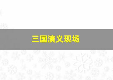 三国演义现场