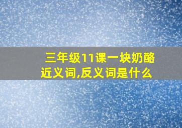 三年级11课一块奶酪近义词,反义词是什么