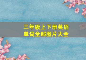 三年级上下册英语单词全部图片大全