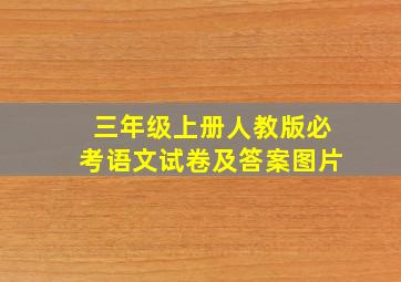 三年级上册人教版必考语文试卷及答案图片