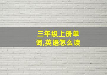 三年级上册单词,英语怎么读