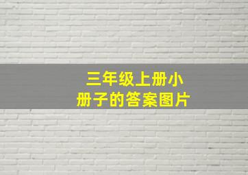 三年级上册小册子的答案图片