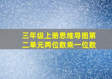 三年级上册思维导图第二单元两位数乘一位数