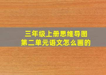 三年级上册思维导图第二单元语文怎么画的