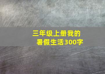 三年级上册我的暑假生活300字