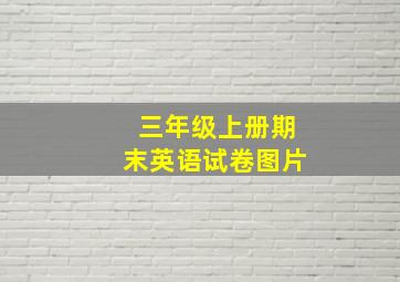 三年级上册期末英语试卷图片