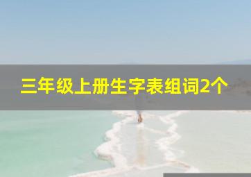 三年级上册生字表组词2个