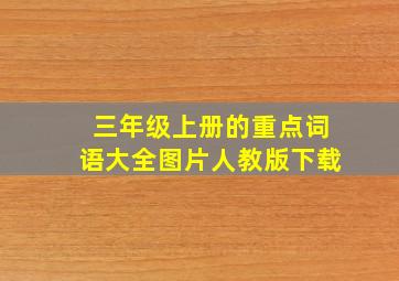 三年级上册的重点词语大全图片人教版下载