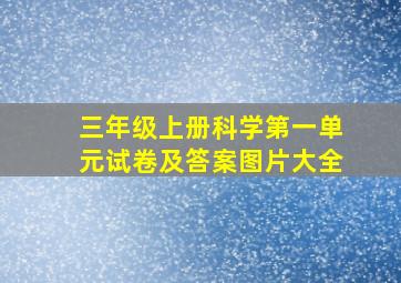 三年级上册科学第一单元试卷及答案图片大全