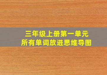 三年级上册第一单元所有单词放进思维导图