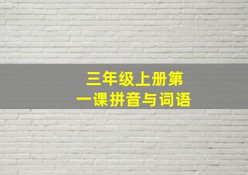 三年级上册第一课拼音与词语