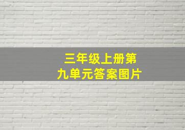 三年级上册第九单元答案图片