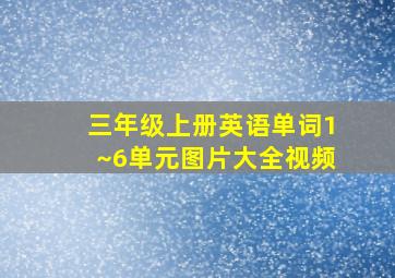 三年级上册英语单词1~6单元图片大全视频