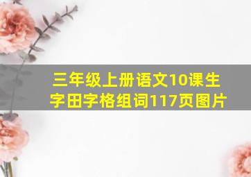 三年级上册语文10课生字田字格组词117页图片