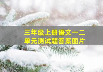 三年级上册语文一二单元测试题答案图片