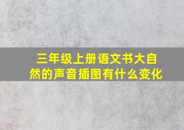 三年级上册语文书大自然的声音插图有什么变化