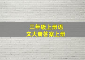 三年级上册语文大册答案上册