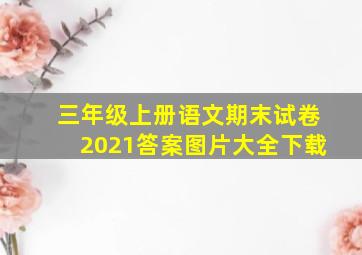 三年级上册语文期末试卷2021答案图片大全下载