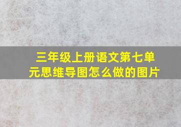 三年级上册语文第七单元思维导图怎么做的图片