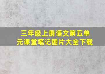 三年级上册语文第五单元课堂笔记图片大全下载