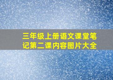 三年级上册语文课堂笔记第二课内容图片大全