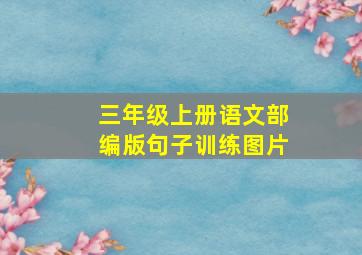 三年级上册语文部编版句子训练图片