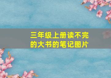 三年级上册读不完的大书的笔记图片