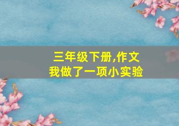 三年级下册,作文我做了一项小实验