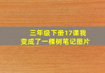 三年级下册17课我变成了一棵树笔记图片