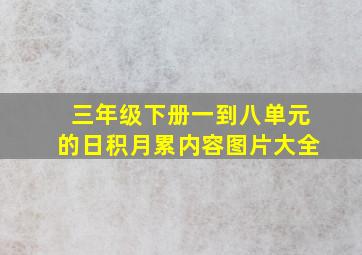 三年级下册一到八单元的日积月累内容图片大全