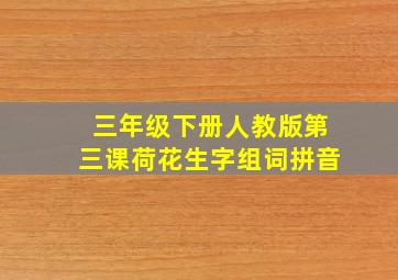 三年级下册人教版第三课荷花生字组词拼音