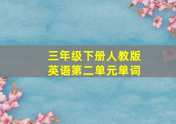 三年级下册人教版英语第二单元单词