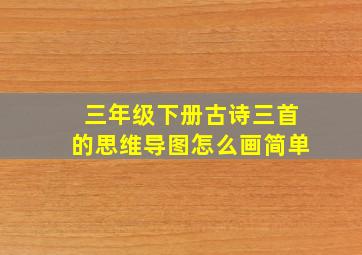 三年级下册古诗三首的思维导图怎么画简单